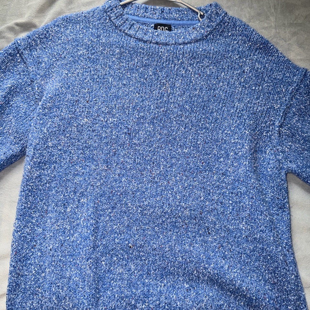BDG Blue Speckled Knit Sweater - Picture 1 of 2